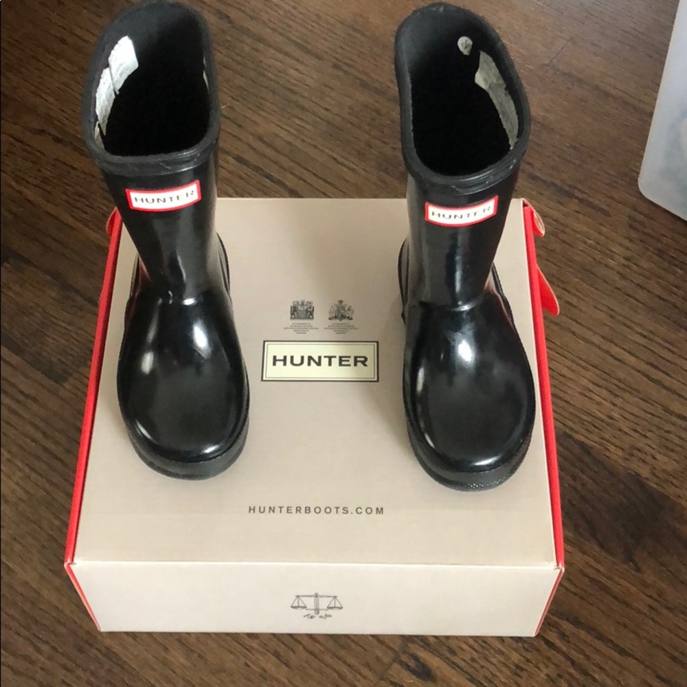 Girls Hunter Black Hunter boots